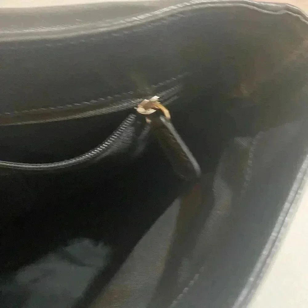 Coach vintage unisex black leather crossbody bag